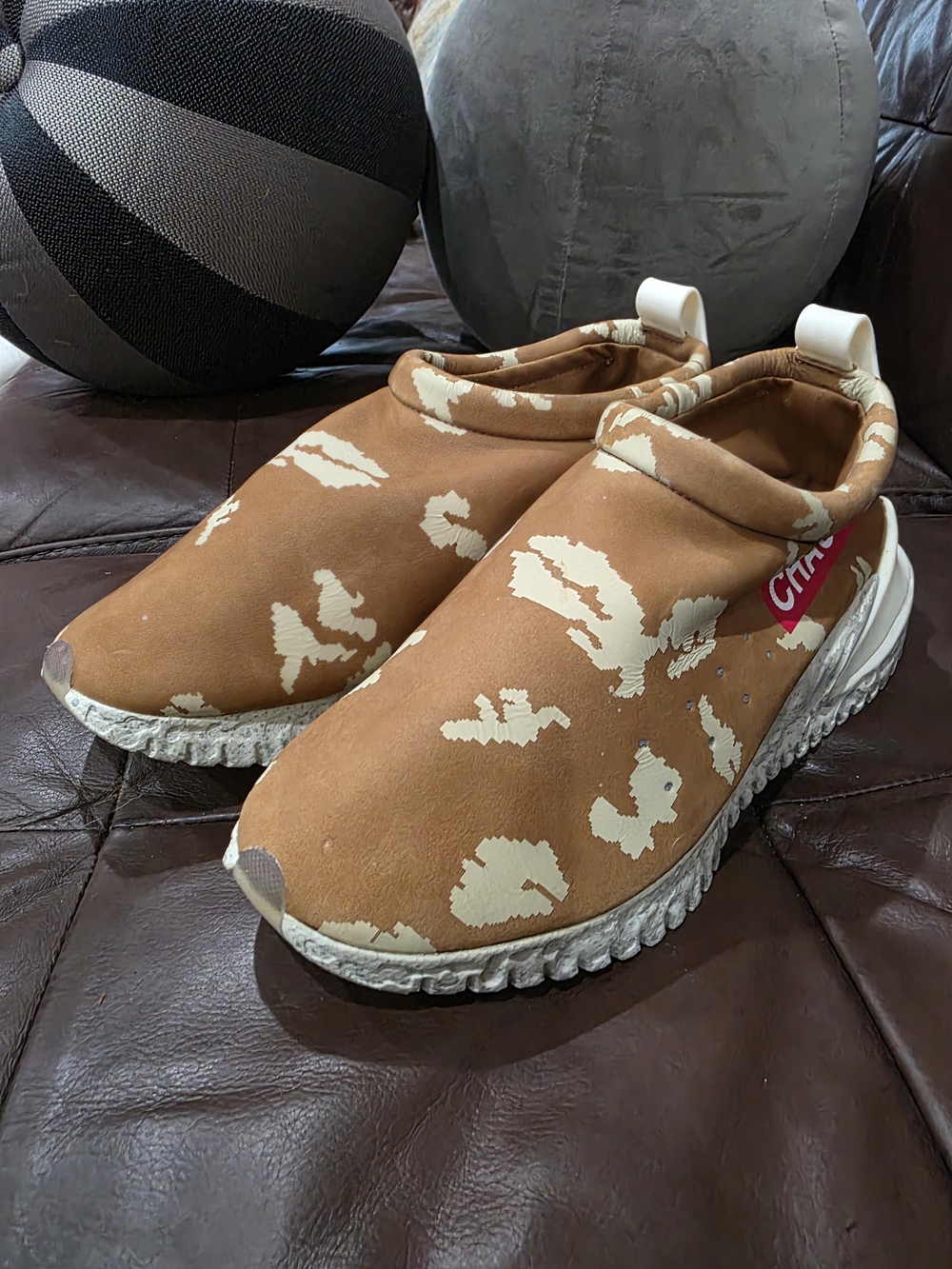 Nike Undercover Brown and Cream Slip-On Sneakers